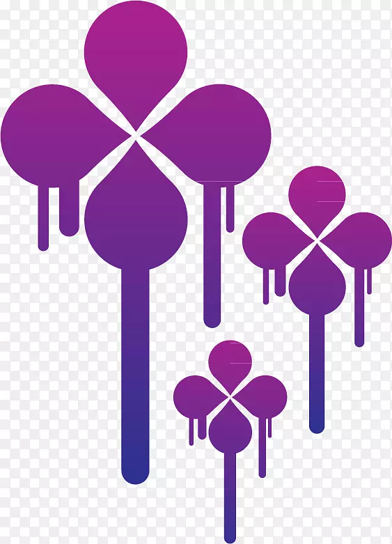 紫色创意花朵
