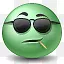 很酷的的脸表情符号Green-