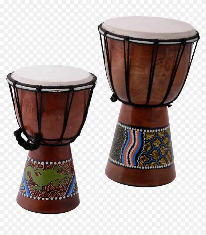 棕色装饰花纹非洲鼓