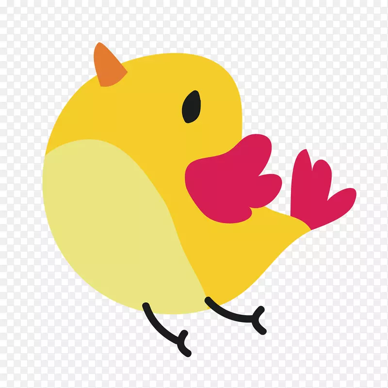 黄色可爱设计小鸡
