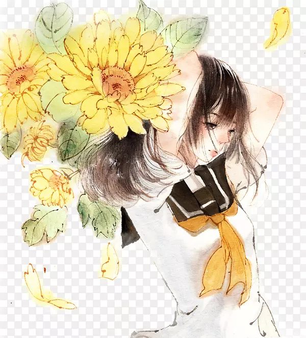 唯美手绘插画