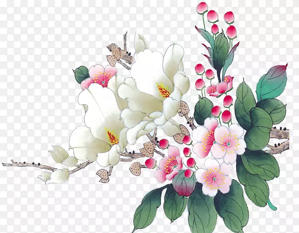 中国风手绘花卉