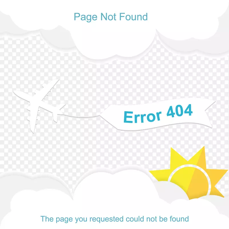 飞机网页损坏设计矢量素材