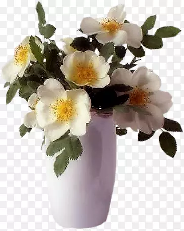白色花朵花瓶装饰品素材