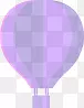 海报卡通紫色降落伞形状