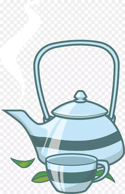 清新SPA相关小元素茶壶矢量素材