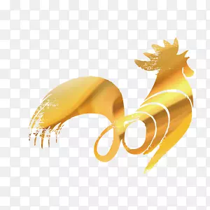 金鸡报福拜年素材