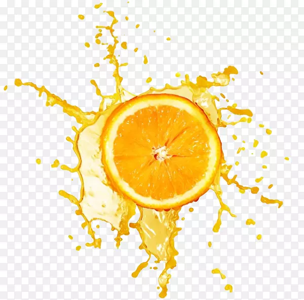 随意飞溅的橙汁