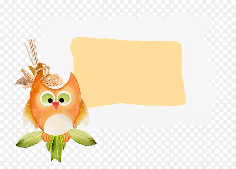 卡通猫头鹰装饰图案素材