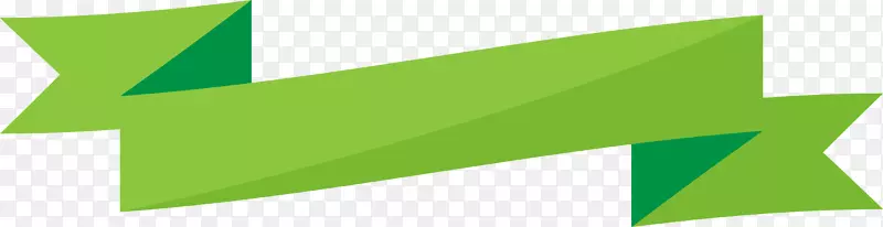 折叠的绿色飘带素材图