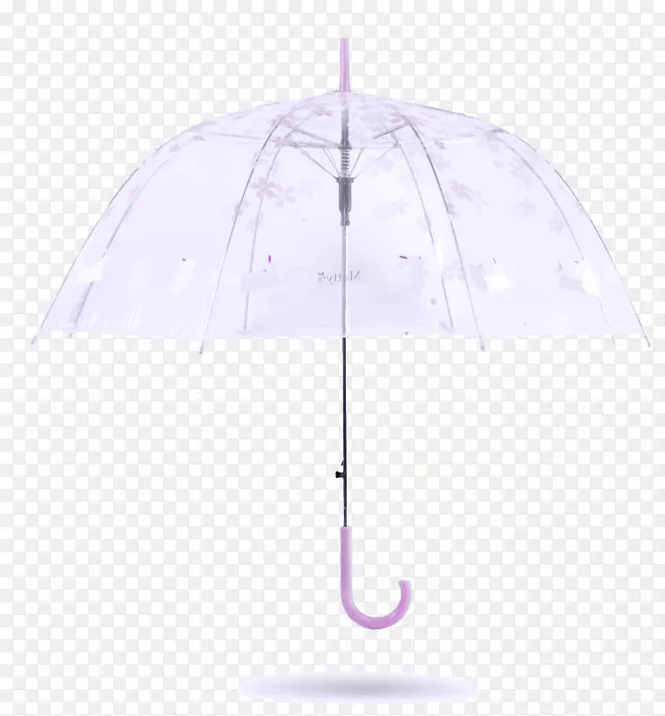 浅紫色图案透明伞png素材