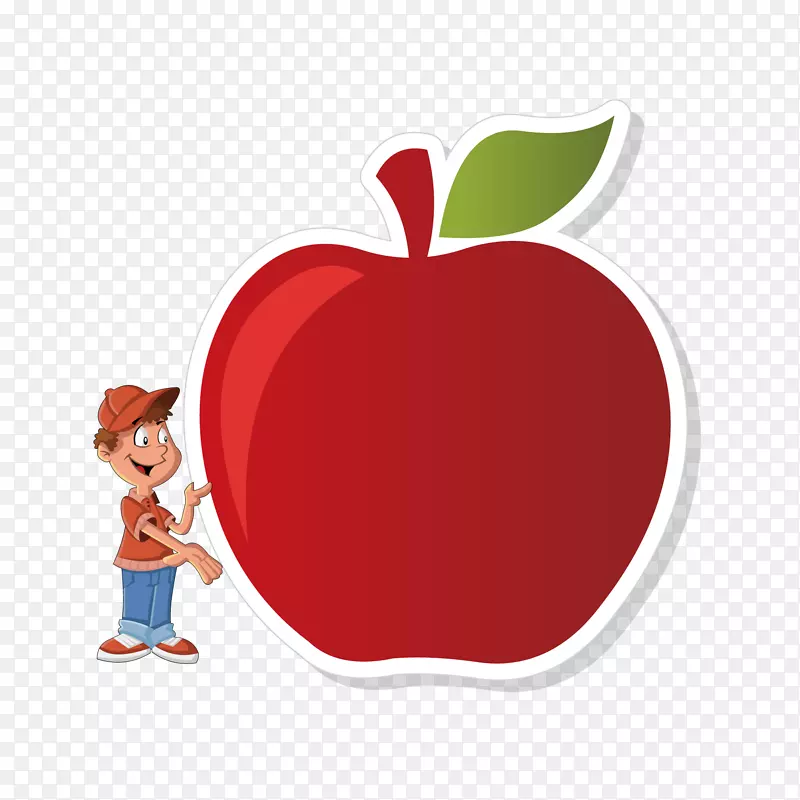 卡通儿童水果标签素材