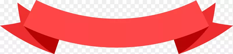 红色折叠丝带矢量图