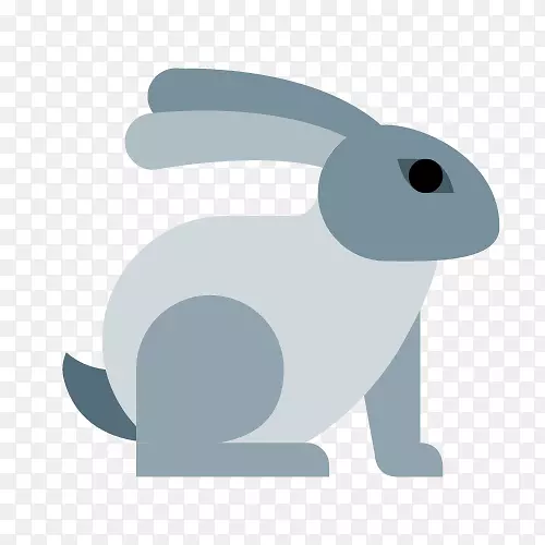 灰色的卡通小兔子图案