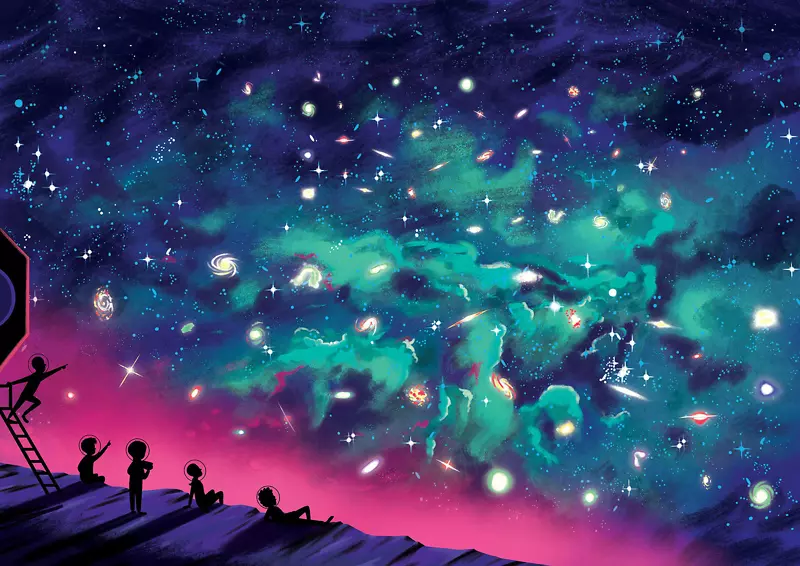 星空高清插画