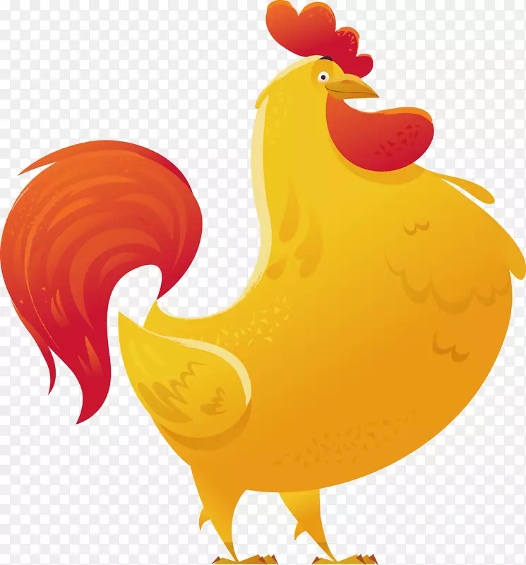 线条公鸡水墨画公鸡
