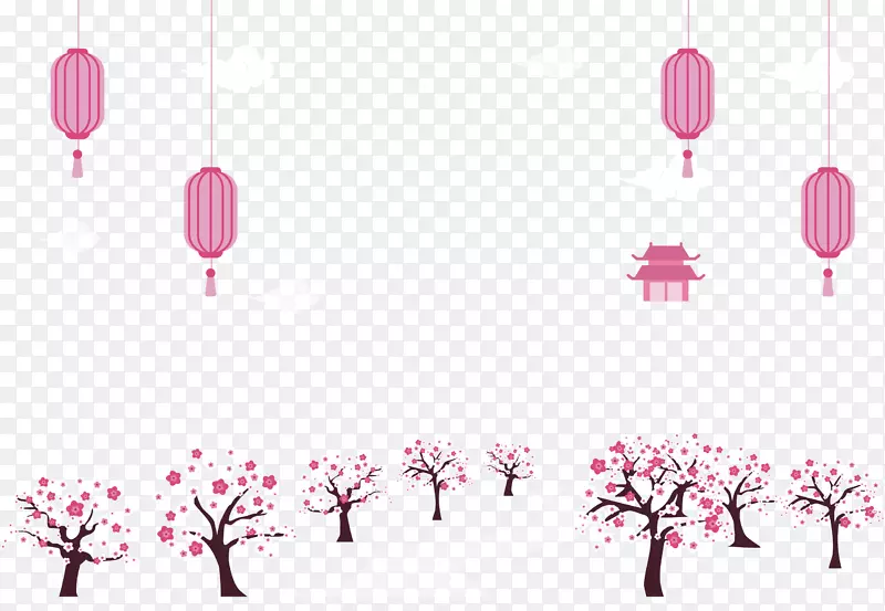 浪漫粉红日本樱花节