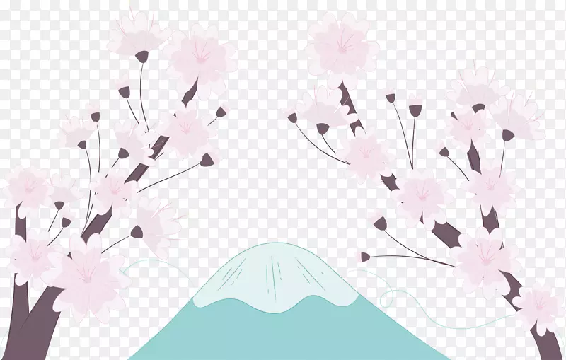 浪漫粉红日本樱花