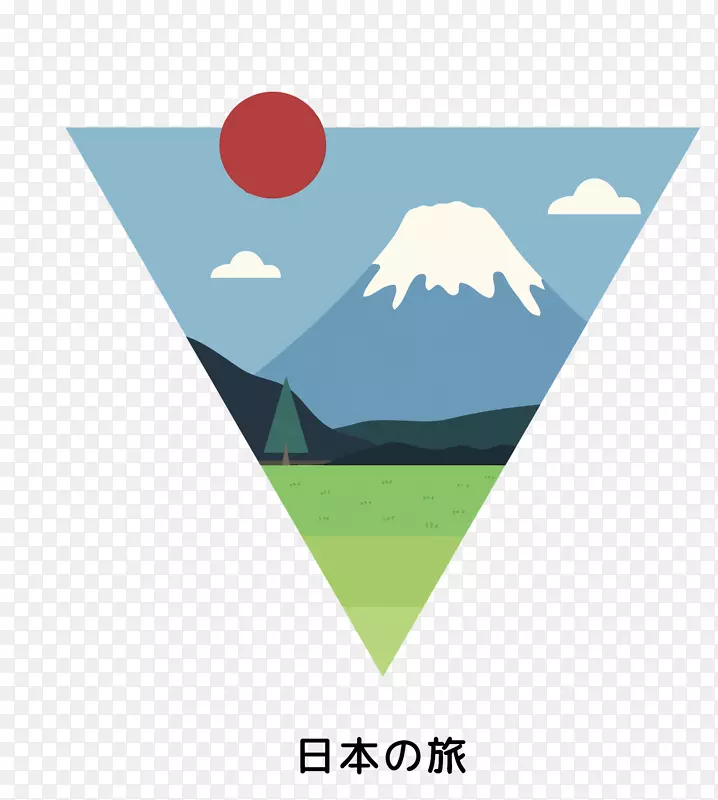 矢量日本的富士山