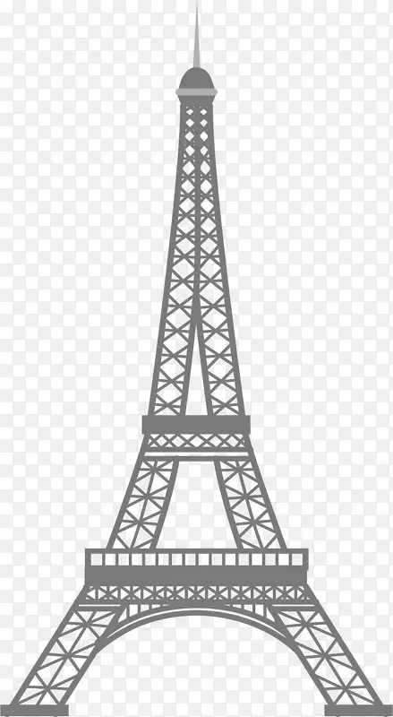灰色法国巴黎铁塔