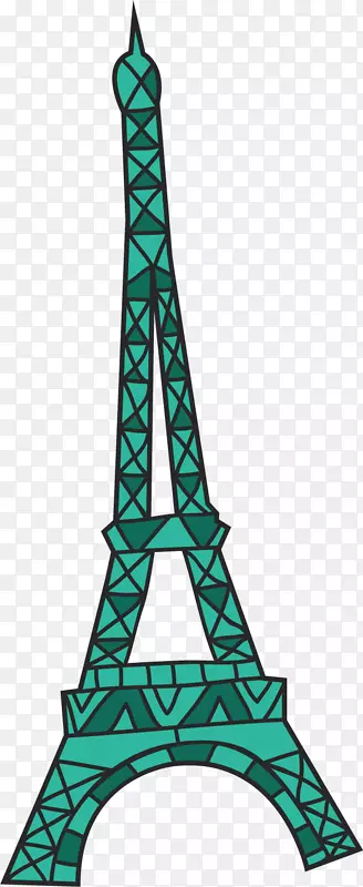 矢量图巴黎艾菲尔铁塔