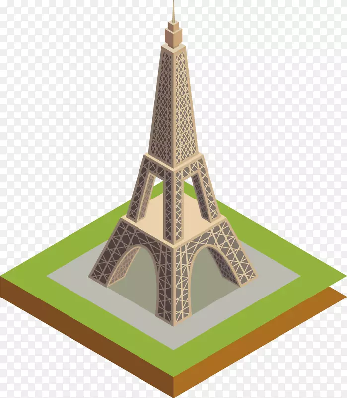 矢量图巴黎铁塔模型