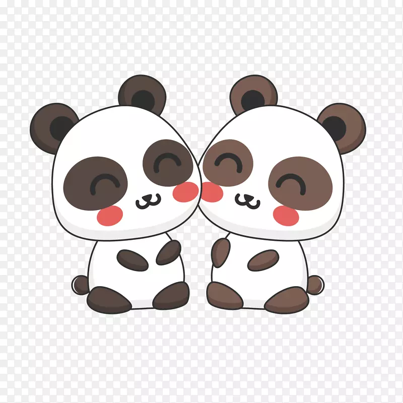 可爱微笑设计小熊猫