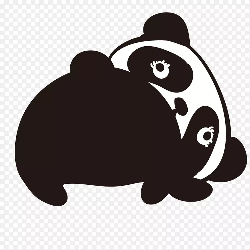 淘气的手绘大熊猫