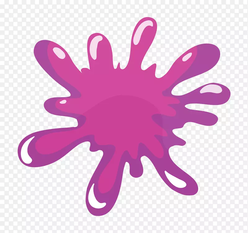 紫色手绘喷溅状油漆涂料
