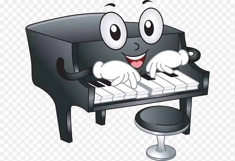 卡通钢琴键盘素材