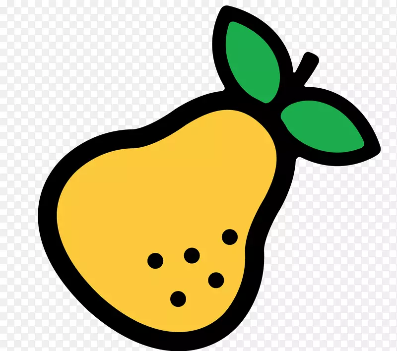 一个黄色的梨