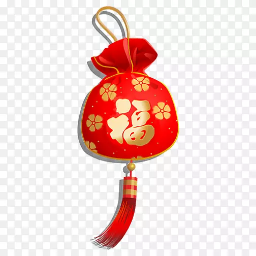 红色中国风新年福袋