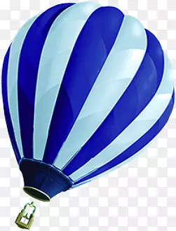蓝白色热气球喜庆装饰