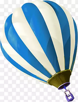 蓝白色卡通氢气球海报