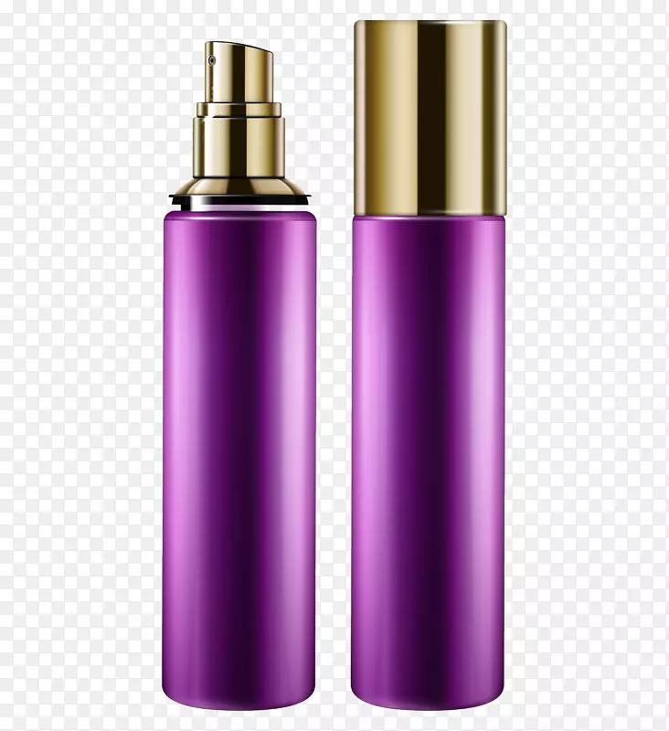 紫色按压式化妆瓶
