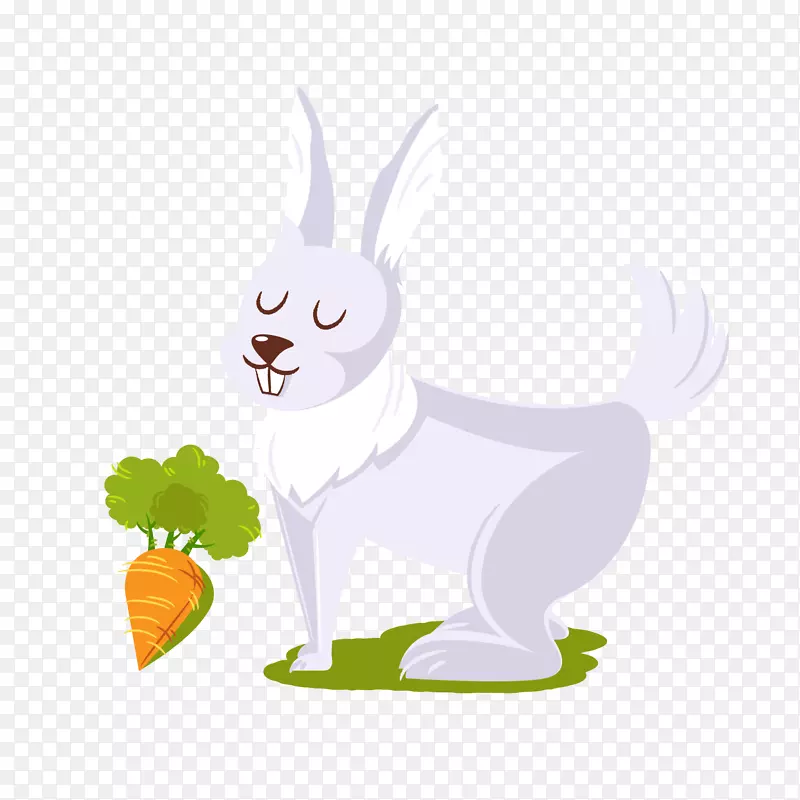白色小兔子背景装饰