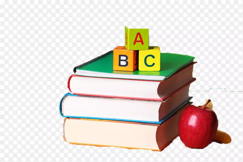 实物ABC木块书本苹果