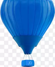 创意合成蓝色的热气球效果设计