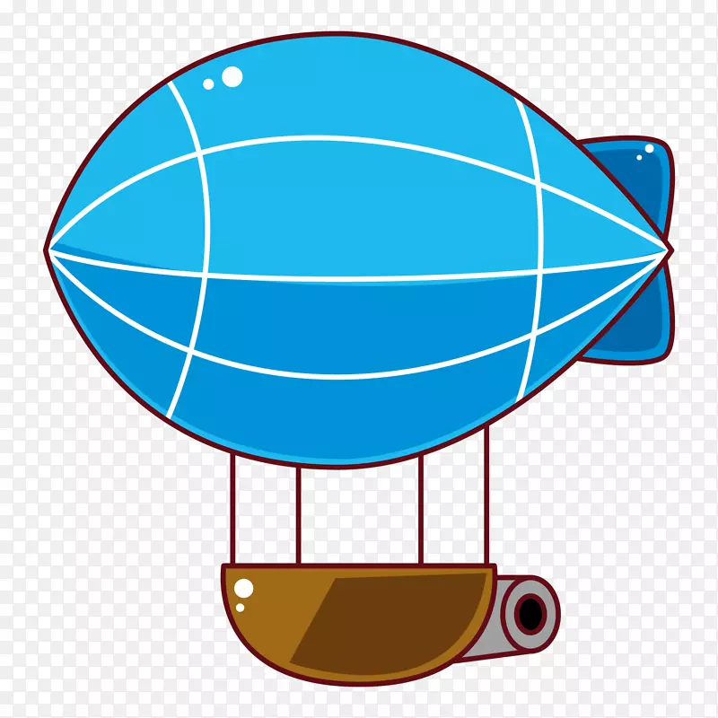 蓝色的热气球