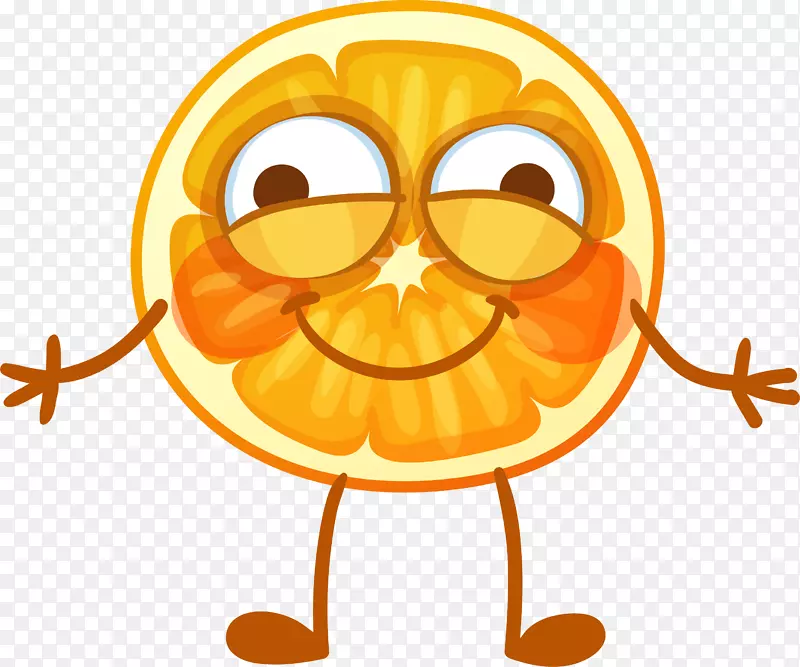 卡通橙子水果造型