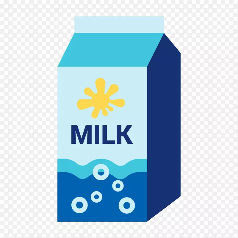 一盒手绘的立体牛奶