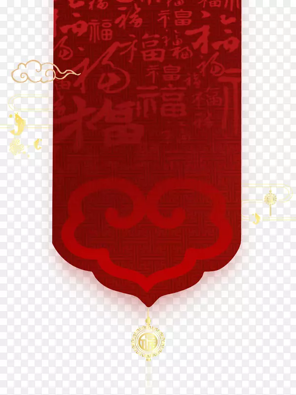 福字底纹桌旗背景