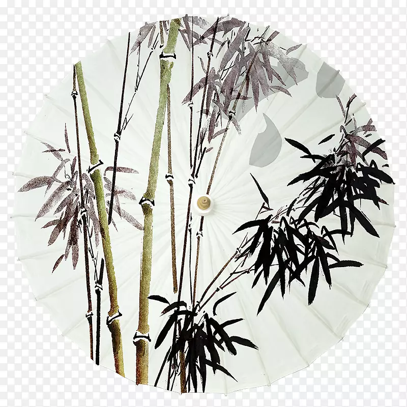 墨竹国画古韵水墨伞
