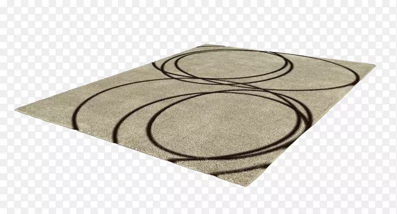 方形棕色花纹北欧地毯