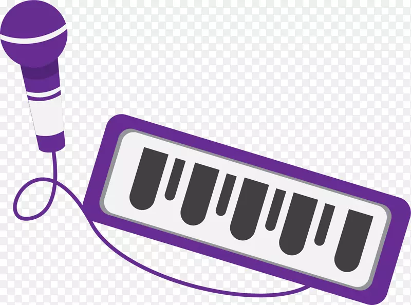 紫色扁平玩具电子琴