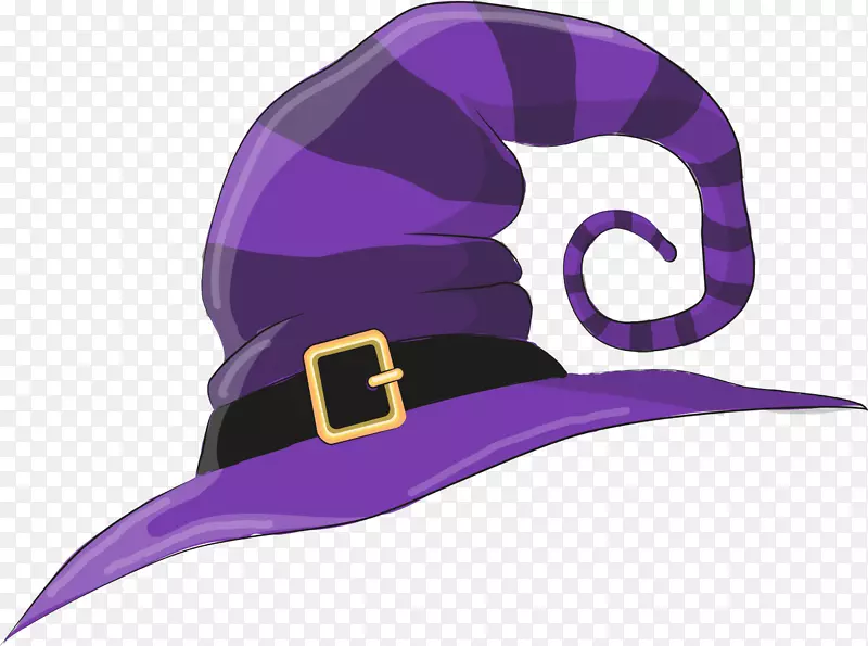 紫色卡通巫师帽