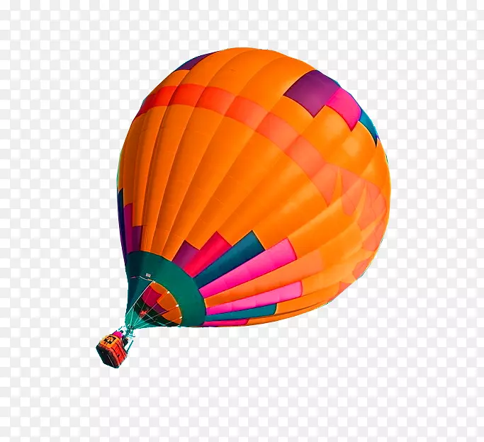 橙色简约热气球装饰图案
