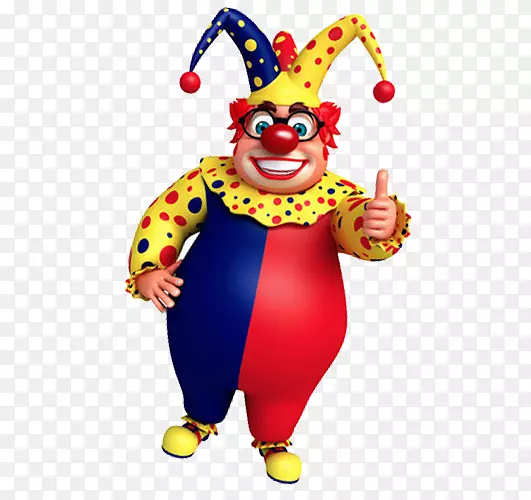 3D彩色点赞的小丑