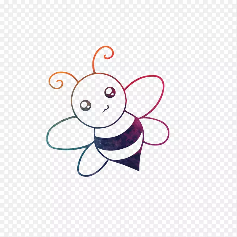 可爱的小蜜蜂设计素材