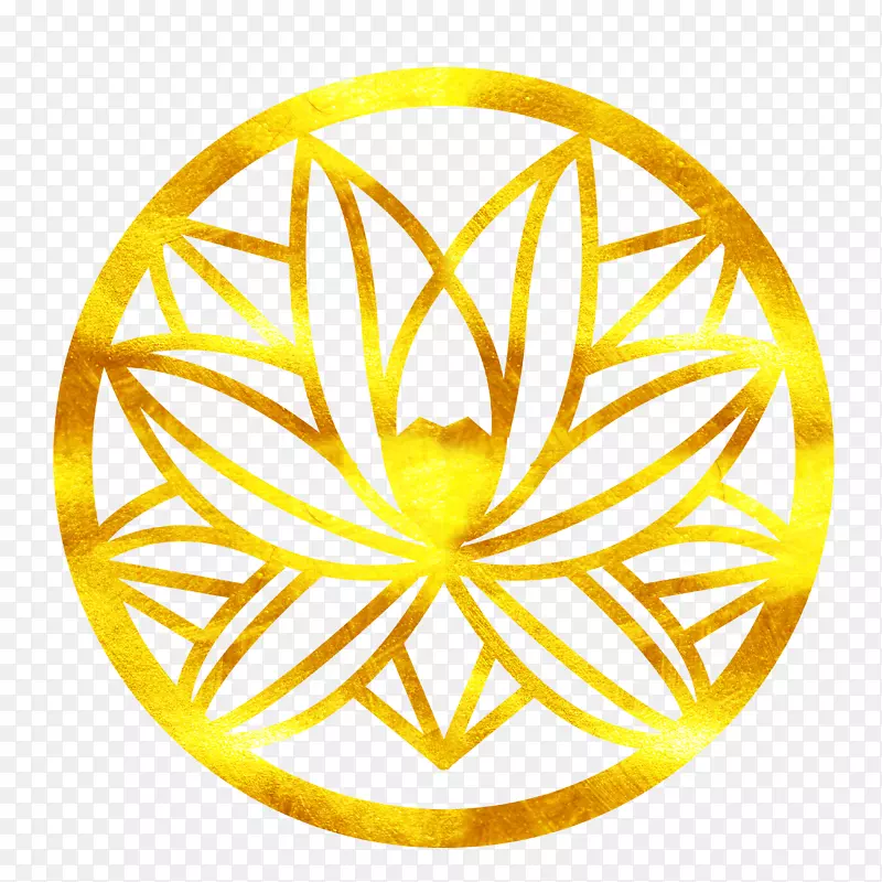 中国风烫金花纹免抠图